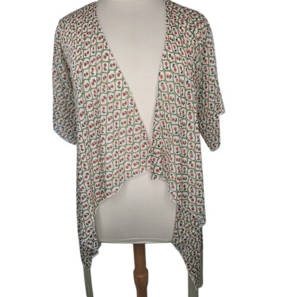 LuLaRoe Floral‎ Sheer Fringed Kimono
